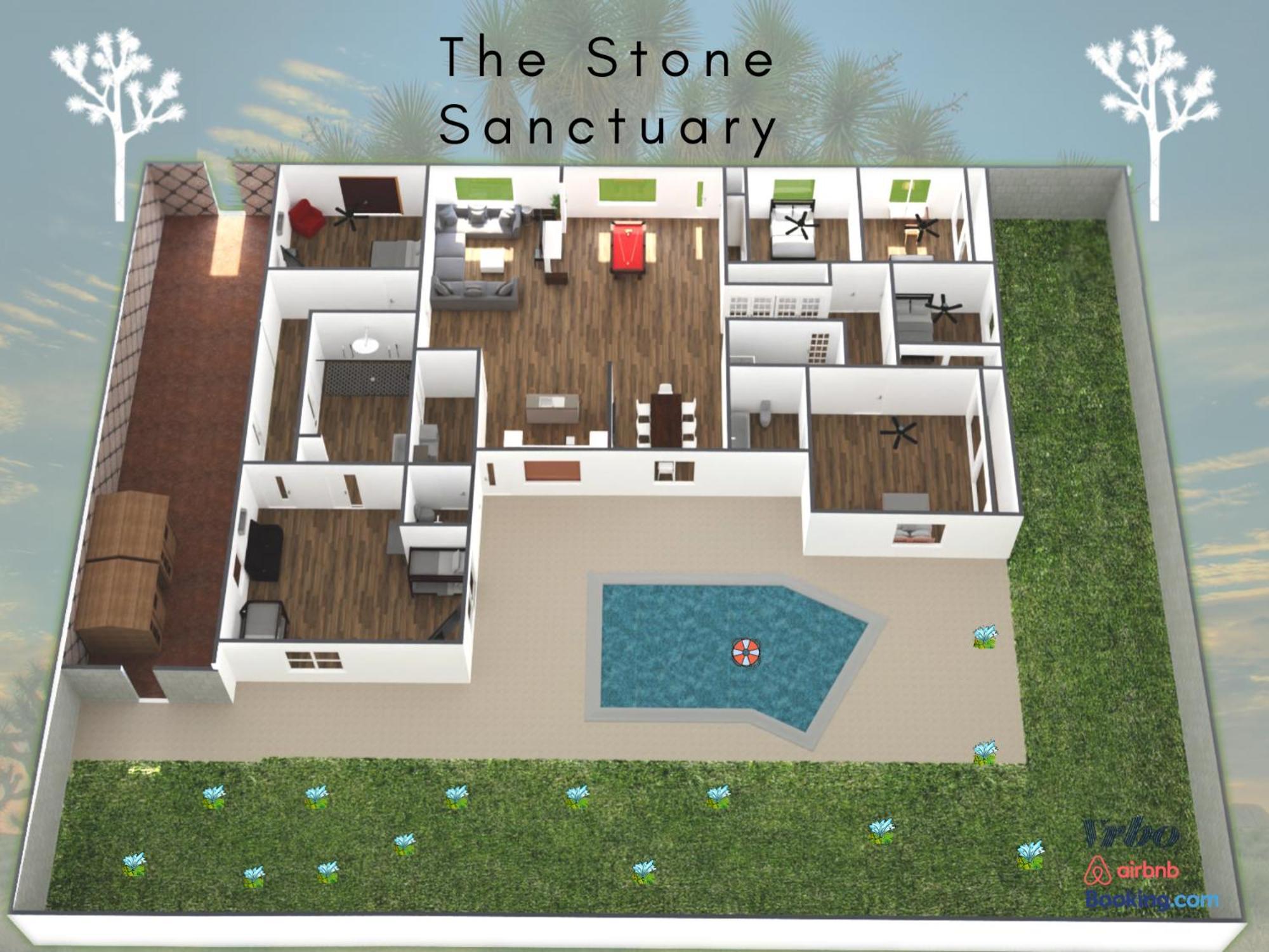 Lux Private Home - Pool, Billiards, 8 Smart Tvs, Board Games, Cotton Bedding - The Stone Sanctuary At Mccullough Hills Trailhead Las Vegas Exterior photo